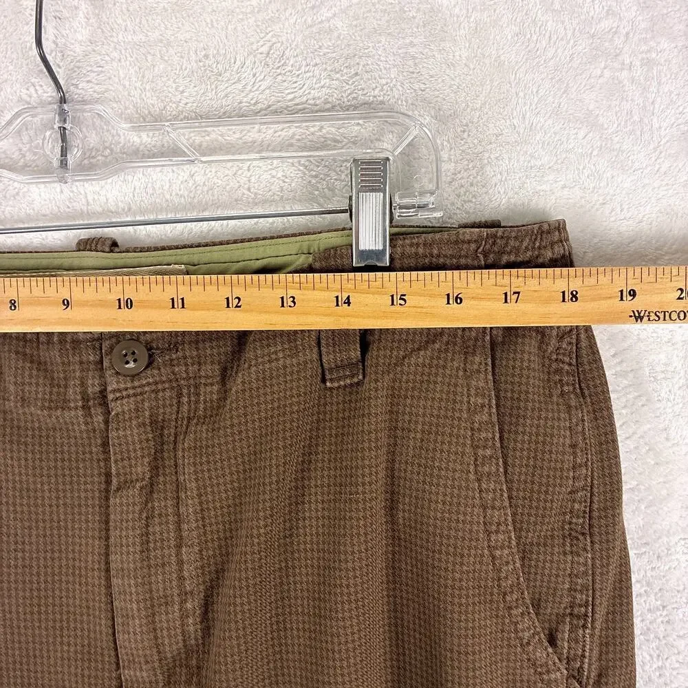 VTG Gap Pants Mens 36x34 (36x32) Brown Houndstooth Boot Fit Baggy Preppy Y2K